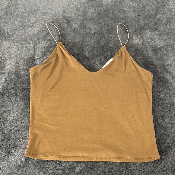 Women's Tan‎ Spaghetti Strap Top - Picture 1 of 2